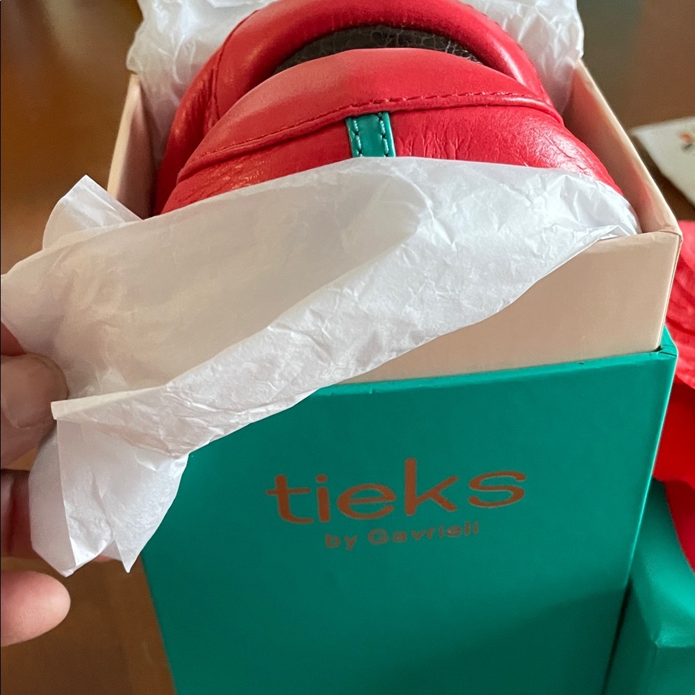 Tieks Vibrant Red Leather Flats